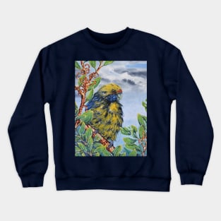 "Colours are Brightest After the Rain" - Green Rosella Crewneck Sweatshirt